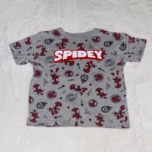 (3 for $10) Spidey Graphic Kids Tee in Gray and Red